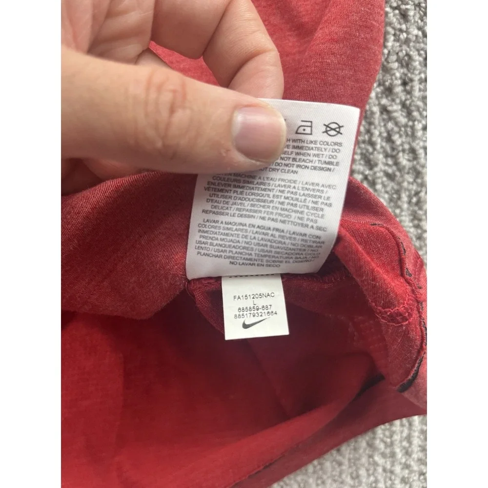Nike Tiger Woods Collection Men's‎ L Red Dri-FIT Golf Polo Shirt 685859-687